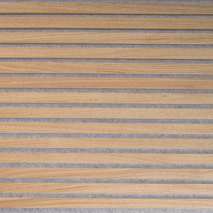 Painel Acústico Walleu 260 x 60cm | Carvalho Natural Feltro Cinza